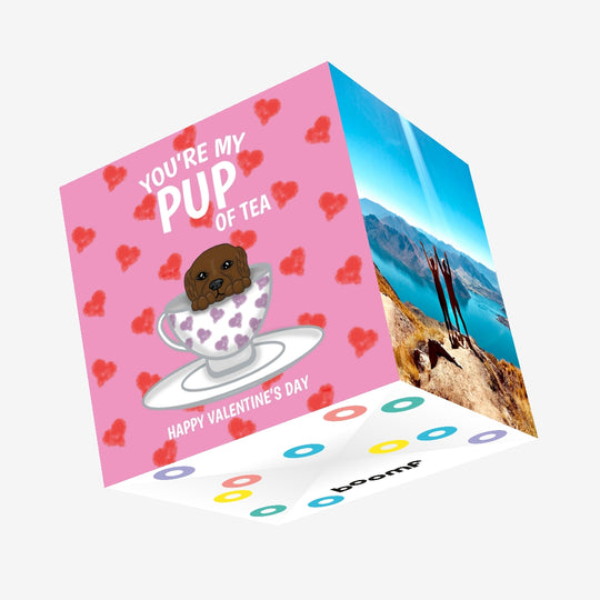 You're My Pup Of Tea Brown Labrador Confetti-exploding Greetings Card