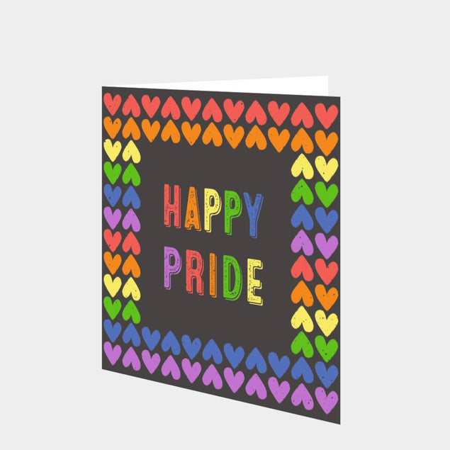 Happy Pride Hearts Card