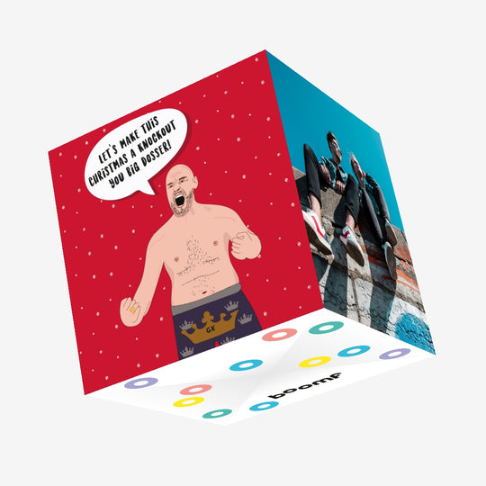 You Big Dosser Tyson Fury Christmas Confetti-exploding Greetings Card