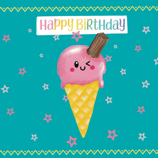 Happy Birthday Ice Cream Card