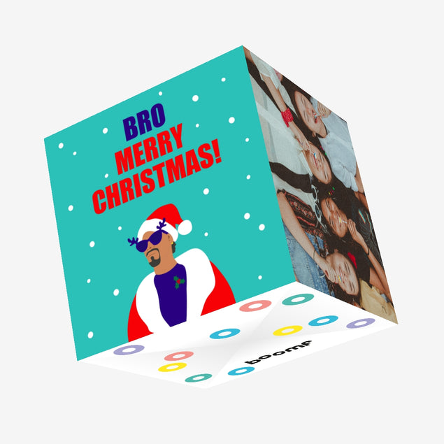 Merry Christmas Bro Snoop Dogg Confetti-exploding Greetings Card
