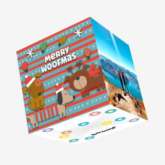 Merry Woofmas Christmas Confetti-exploding Greetings Card