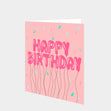 Happy Birthday Balloons Pink Card