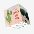 I'm Stuck On You Cute Cactus Valentine's Day Confetti-exploding Greetings Card