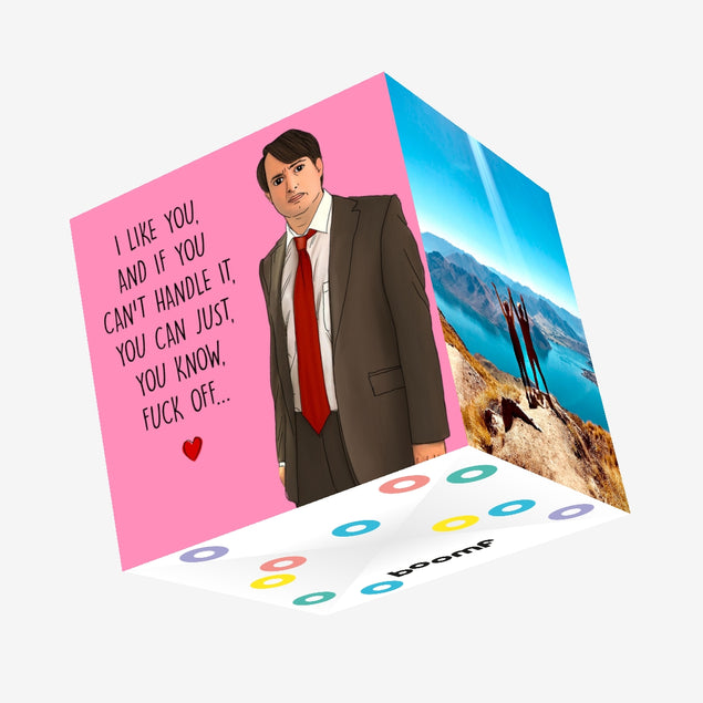 Mark Corrigan I Like You Confetti-exploding Greetings Card
