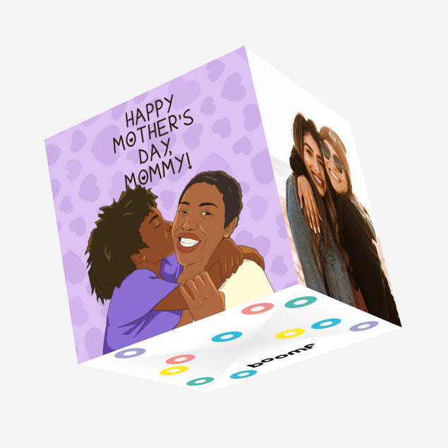 Happy Mother's Day Mommy Purple Confetti-exploding Greetings Card