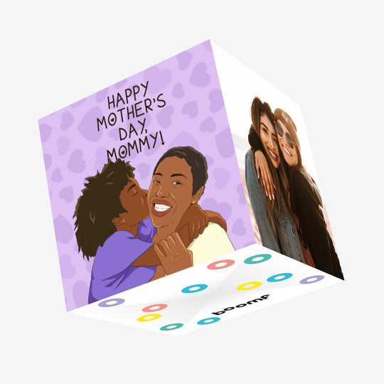 Happy Mother's Day Mommy Purple Confetti-exploding Greetings Card