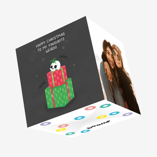 My Favourite Weirdo Christmas Confetti-exploding Greetings Card