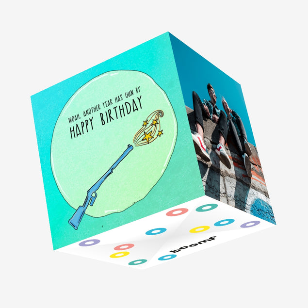 Shooting Happy Birthday Confetti-exploding Greetings Card