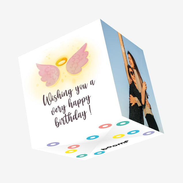 A Very Happy Birthday Angel Confetti-exploding Greetings Card