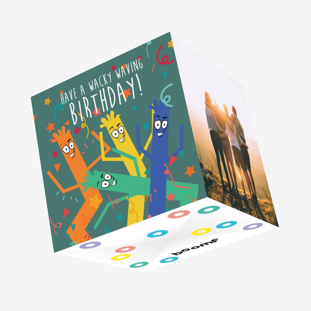 Wacky Waving Birthday Confetti-exploding Greetings Card