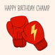 Red Boxing Gloves Birthday Card