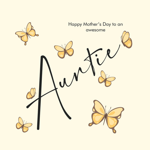 Awesome Auntie Mother's Day Card