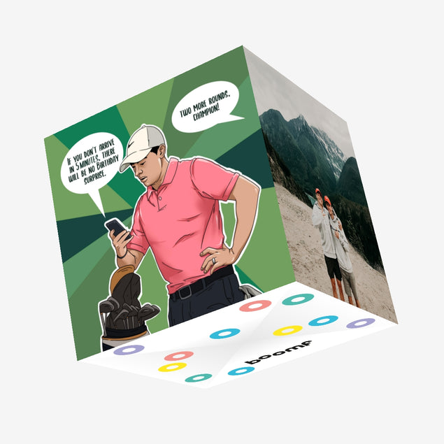 Happy Birthday Golf Champion Confetti-exploding Greetings Card
