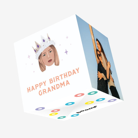 Rachel Grandma Green Confetti-exploding Greetings Card