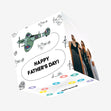 Happy Father's Day Green Plane Confetti-exploding Greetings Card