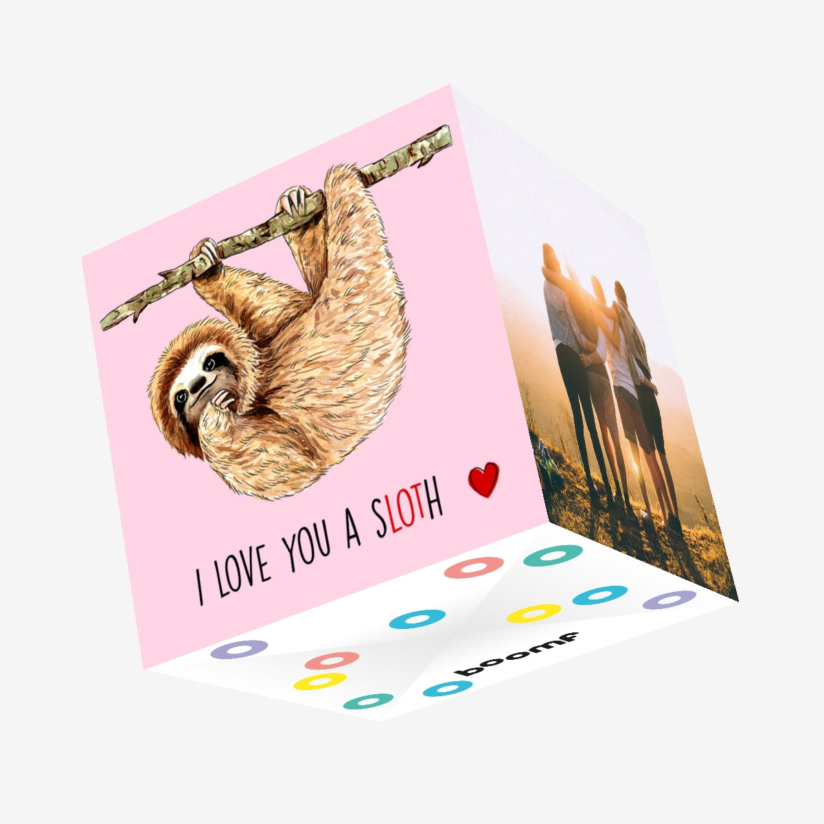 I Love You a Sloth Confetti-exploding Greetings Card – Boomf