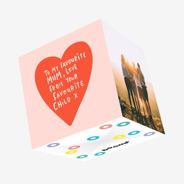 Fave Child Big Red Heart Mother's Day Confetti-exploding Greetings Card