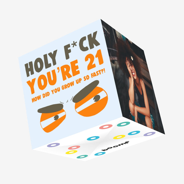 Holy F*ck You're 21 Daughter Birthday Confetti-exploding Greetings Card