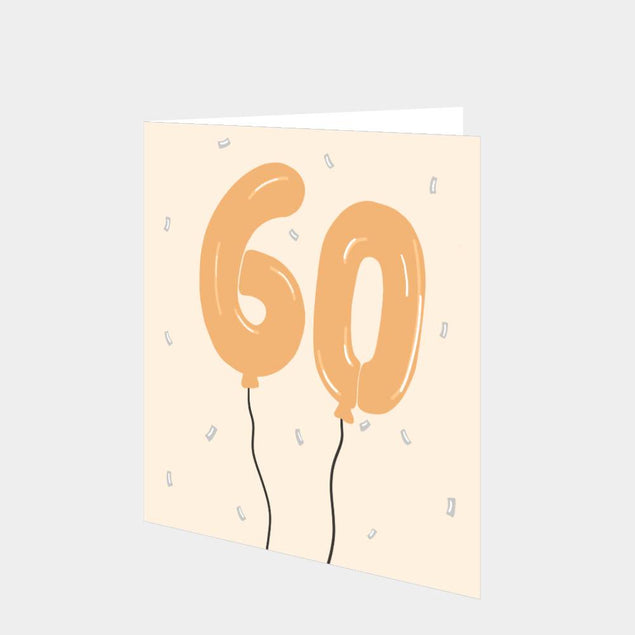 60 Balloons Card