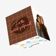 For The Sweetest Girlfriend Chocolate Bar Confetti-exploding Greetings Card
