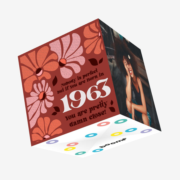 Happy Birthday Baby Boomer 1963 Confetti-exploding Greetings Card