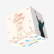 Happy Wedding Day Hugging Sloth Couple And Hearts Confetti-exploding Greetings Card