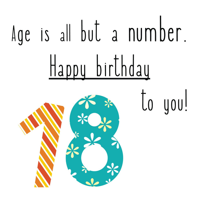 Happy 18th Birthday To You Card