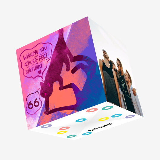 Wishing You A Purr-fect 66th Birthday Confetti-exploding Greetings Card