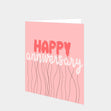 Happy Anniversary Pink Balloons Card
