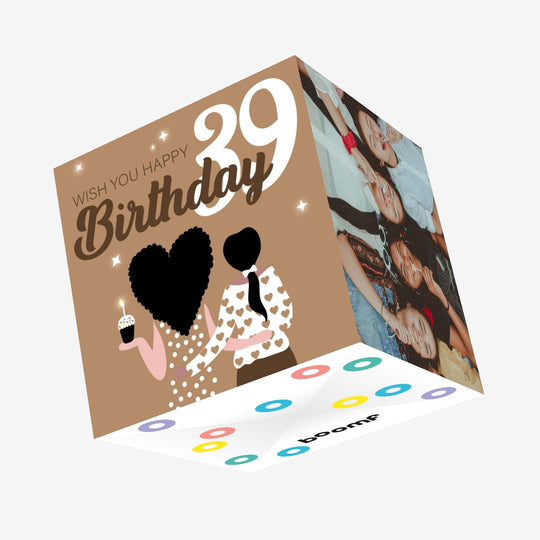 Wish You Happy 39th Birthday Confetti-exploding Greetings Card