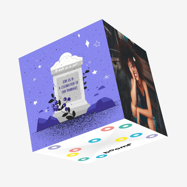 Halloween Purple Wedding Invitation Confetti-exploding Greetings Card