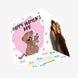 Cute Teddy Happy Women's Day Confetti-exploding Greetings Card