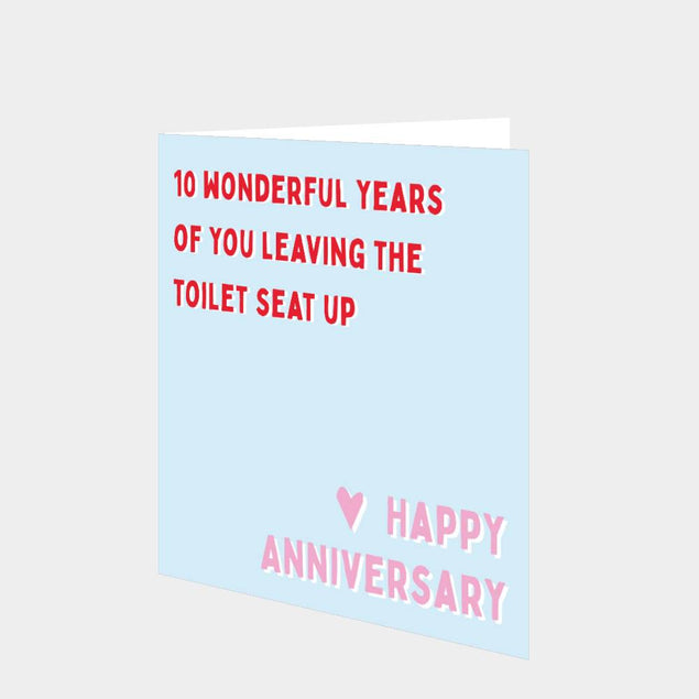 10 Years of Toilet Seat Card