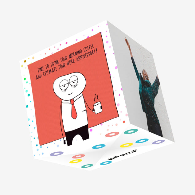 Let's Celebrate Your Work Anniversary Confetti-exploding Greetings Card