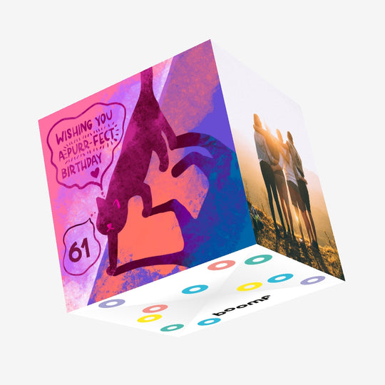 Wishing You A Purr-fect 61st Birthday Confetti-exploding Greetings Card