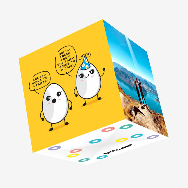 Funny Eggs Happy Birthday Confetti-exploding Greetings Card