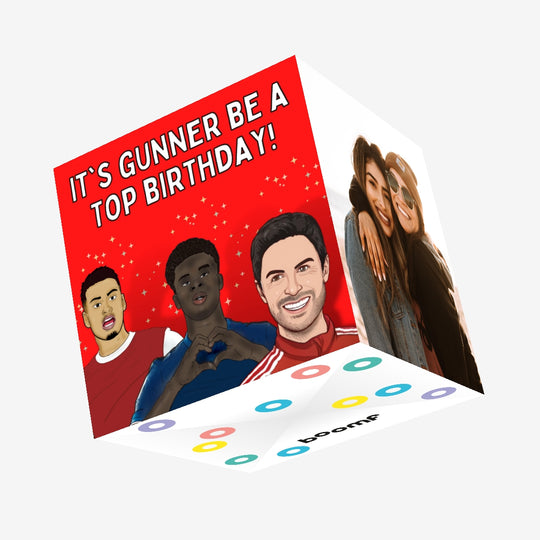 Arsenal Football Birthday Confetti-exploding Greetings Card