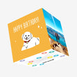 Happy Birthday Funny White Cockapoo Confetti-exploding Greetings Card