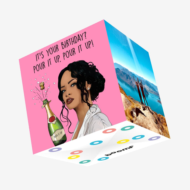 Pour It Up, Pour It Up Confetti-exploding Greetings Card