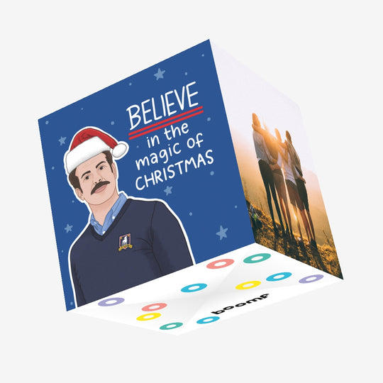 Believe In Magic Ted Lasso Christmas Confetti-exploding Greetings Card