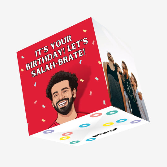 Let's Salah-brate Your Birthday! Mohamed Salah Liverpool Confetti-exploding Greetings Card