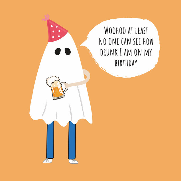 Drunk Halloween Card