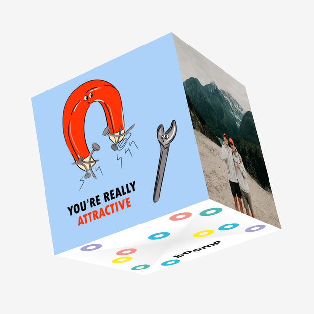 You're Really Attractive Magnet And Wrench Valentine's Day Confetti-exploding Greetings Card