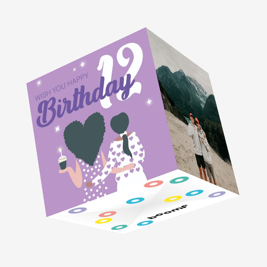 Wish You Happy 12th Birthday Confetti-exploding Greetings Card