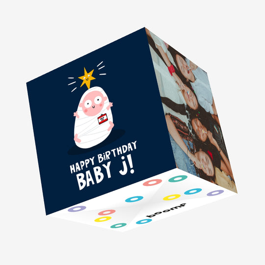 HB Baby Jesus Christmas Confetti-exploding Greetings Card