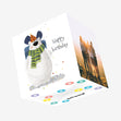 Polar Bear in Glasses Happy Birthday Confetti-exploding Greetings Card