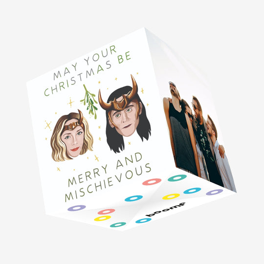 Loki and Sylvie Christmas Confetti-exploding Greetings Card