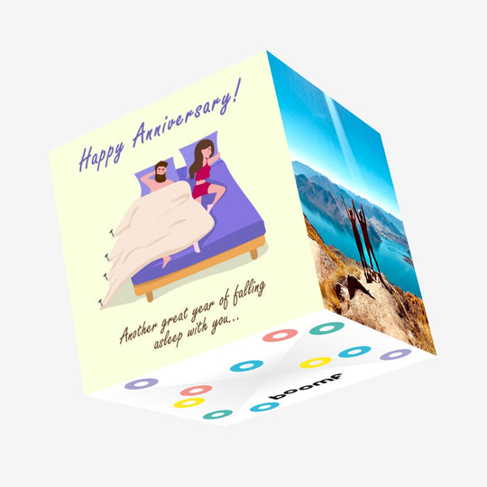 Sleeping With You Happy Anniversary Confetti-exploding Greetings Card