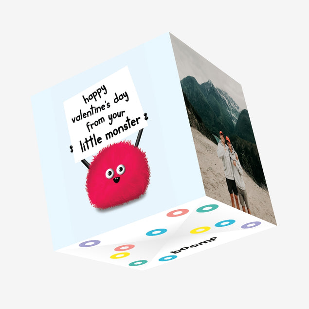 Happy Valentine's Day From Your Little Monster Confetti-exploding Greetings Card